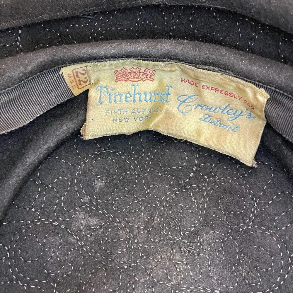 1940s Black Beaded Calot Hat Pinehurst Fifth Ave Cocktail Hat - Picture 7 of 9